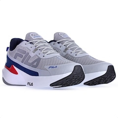 Tênis Fila Recovery Prata Marinho E Vermelho - Masculino - Foto 3