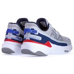 Tênis Fila Recovery Prata Marinho E Vermelho - Masculino - Foto 4