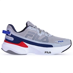 Tênis Fila Recovery Prata Marinho E Vermelho - Masculino - Foto 1