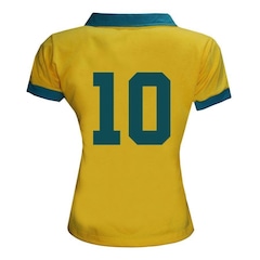 Camiseta do Brasil Polo Estrelas 10 Feminina - Liga Retro - Foto 7