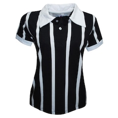 Camisa Bicolor Liga Retro 3 Botão - Feminina - Foto 1