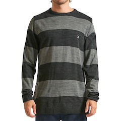 Camiseta Manga Longa Hurley Retilinea Stripes - Masculina - Foto 1