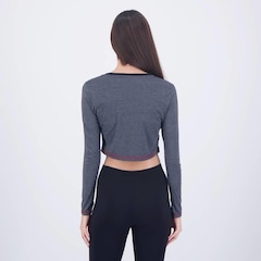 Blusa Cropped Manga Longa do São Paulo Pond Braziline - Feminino - Foto 5