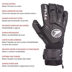 Luva de Goleiro de Futebol de Campo Profissional Eclipse Poker - Foto 4