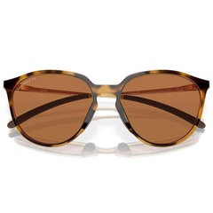 Óculos de Sol Unissex Oakley Sielo Polished Brown Tortoise 0357 - Foto 7