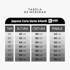 Jaqueta Corta Vento Infanto Juvenil Masculino Wss Time 10 - Foto 4