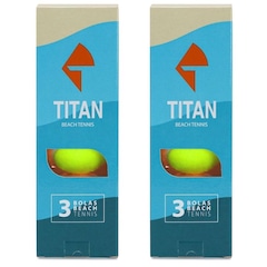 Bola de Beach Tennis Titan - Pack com 06 Bolas - Foto 1
