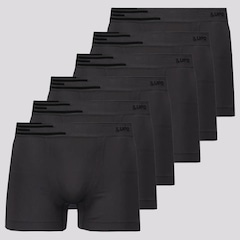 Kit Cuecas Boxer Lupo Microfibra sem Costura com 6 Unidades - Adulto - Foto 1