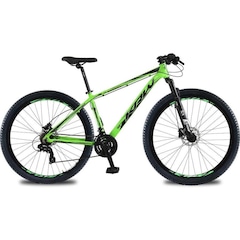 Bicicleta aro 29 Krw Alumínio - Shimano Tz 24 Velocidades - Freio Hidráulico - Suspensão Mountain Bike Kr8 - Adulto - Foto 2