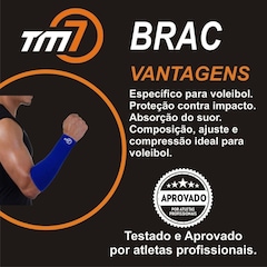Kit Joelheira Volêi com Protetor Antebraço Manguito Curto Tm7 - P - Foto 3