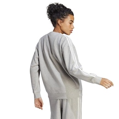 Blusão de Moletom sem Capuz adidas 3 Stripes Frech Terry - Feminino - Foto 2