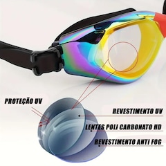 Óculos de Natação Gold Sports Neon Performance 7.0 High Definition - Foto 2