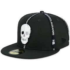 Boné Aba Reta New Era 59Fifty Fitted Collab Alexandre Herchcovitch Skull - Masculino - Foto 1