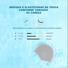 Touca de Natação Gold Sports Ergononico Ultra Ii Confort de Silicone - com Cobertura Das Orelhas - Foto 3
