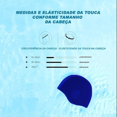 Touca de Natação Gold Sports Ergononico Ultra Ii Confort de Silicone - com Cobertura Das Orelhas - Foto 3