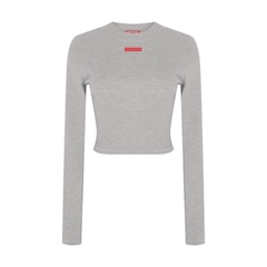Blusa Cropped Bodyforsure Manga Longa Unique - Feminina - Foto 7