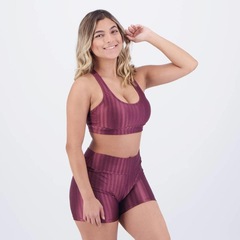 Conjunto Selene: Top Fitness com Bojo 3D + Shorts 3D - Feminino - Foto 3