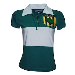 Camisa Brasil Rugby Liga Retrô - Feminina - Foto 1