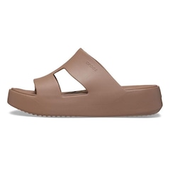 Sandália Crocs Getaway Platform H-Strap Latte - Feminino - Foto 7