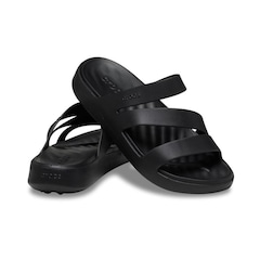 Sandália Crocs Getaway Strappy Black - Feminino - Foto 6