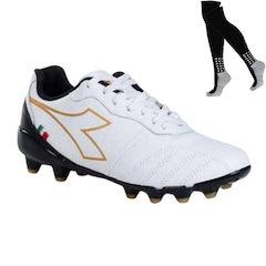 Kit Chuteira de Campo Diadora Calcio Elite e Meião - Adulto - Foto 1