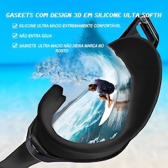 Kit Óculos de Natação Gold Sports Lince Demi Mirror Hd-Mesh Bag + Clip Nasal + Protetor de Ouvido - Adulto - Foto 7