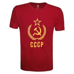 Camiseta Cccp Brasão Central Liga Retrô - Masculina - Foto 1