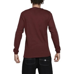 Camiseta Dc Shoes Manga Longa Static Outine Star Wt24 Bordô - Masculina - Foto 2