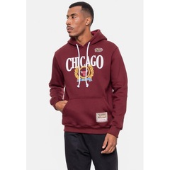 Blusão De Moletom Com Capuz Mitchell & Ness Collegiate Chicago Bulls - Masculino - Foto 4
