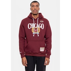 Blusão De Moletom Com Capuz Mitchell & Ness Collegiate Chicago Bulls - Masculino - Foto 1