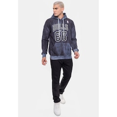 Blusão De Moletom Com Capuz NBA Marblend Chicago Bulls - Masculino - Foto 5