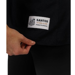 Camiseta Baby Look Santos Oficial Escudo Surf Center - Feminina - Foto 3