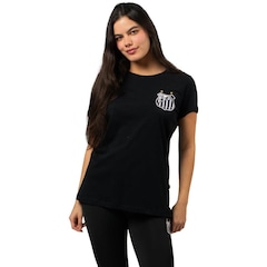 Camiseta Baby Look Santos Oficial Escudo Surf Center - Feminina - Foto 8