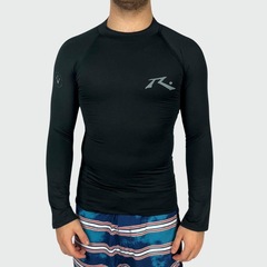 Camiseta Rusty Lycra Surf Long Masculina - Foto 1