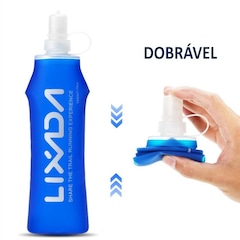 Garrafa Squeeze Silicone Soft Leve Dobrável 500Ml Lixada - Foto 3