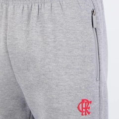 Calça Moletom Flamengo Rest Mescla Cinza - Foto 5