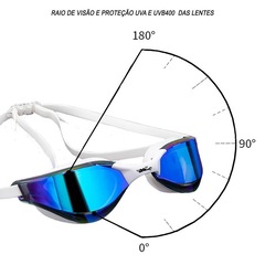 Óculos de Natação Gold Sports Snake Pro Performance 5.0 - Adulto - Foto 5
