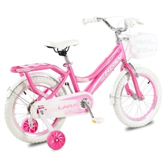 Bicicleta Krw Infantil Aro 16 Lara Aço Carbono Freio V-Brake com Rodas Laterais F16 - Foto 3