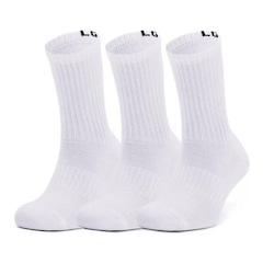 Kit Meia Under Armour Cotton Crew Cano Alto Unissex - Foto 1