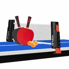 Kit Ping Pong Poker Star 2 Raquetes+3Bolas+Suporte+Rede Unissex - Foto 1