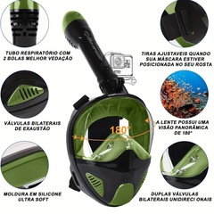 Mascara Subaquática de De Mergulho Gold Sports New Full Face com Snorkel - Foto 3
