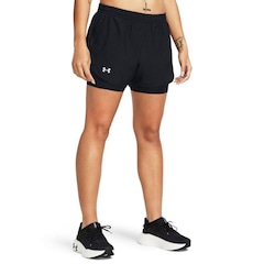 Shorts 2 em 1 Under Armour Corrida Fly By - Feminino - Foto 1