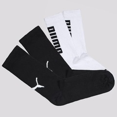 Kit Meia Puma Esportiva Cano Longo - 2 Pares - Unissex - Foto 1