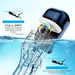 Mascara Subaquática de De Mergulho Gold Sports Sea Full Face com Snorkel - Foto 6