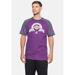 Camiseta Nba Raglan Restored Los Angeles Lakers - Masculina - Foto 2