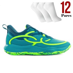 Tênis Olympikus Qu4Dra Quadra Br1 + 12 Pares de Meias - Unissex - Foto 7