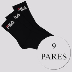 Kit Meias Fila com 9 Pares Cano Médio - Adulto - Foto 1