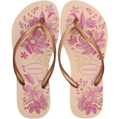 Chinelo de Dedo Havaianas Slim Organic 2 Floral - Feminino - Foto 1