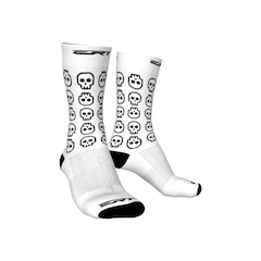 Meia Ciclismo Corrida Esportiva Cano Médio Ert Skull - Foto 1