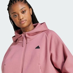 Jaqueta de Moletom Com Capuz adidas Z.N.E. Full-Zip - Feminina - Foto 8